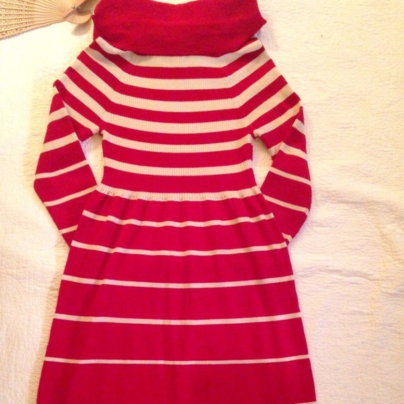 Allison Brittney Knit Sweater Dress Long Slv Cowl - Picture 7 of 7